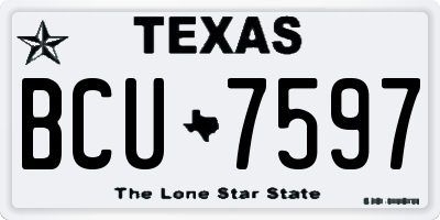 TX license plate BCU7597