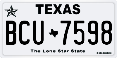TX license plate BCU7598