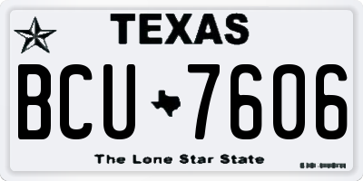 TX license plate BCU7606