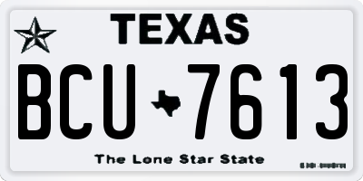 TX license plate BCU7613