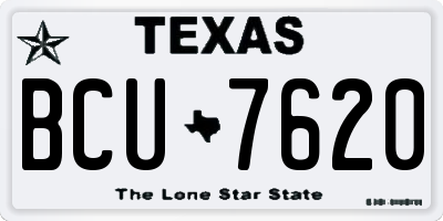 TX license plate BCU7620