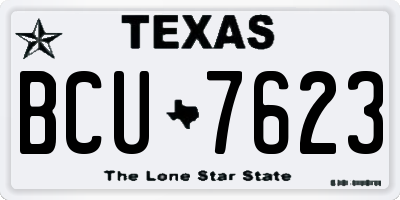 TX license plate BCU7623