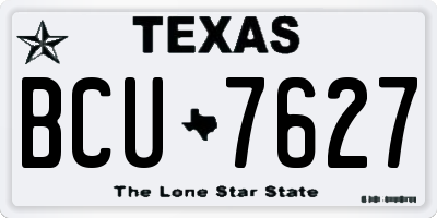 TX license plate BCU7627