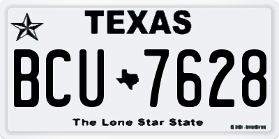 TX license plate BCU7628