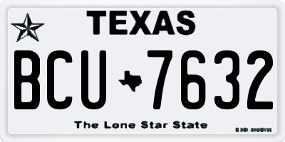 TX license plate BCU7632