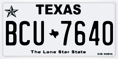 TX license plate BCU7640