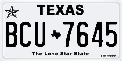 TX license plate BCU7645