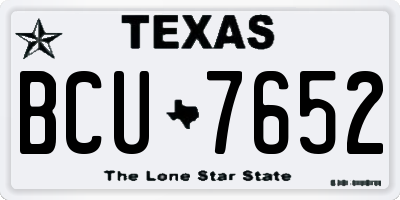 TX license plate BCU7652