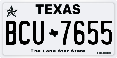 TX license plate BCU7655