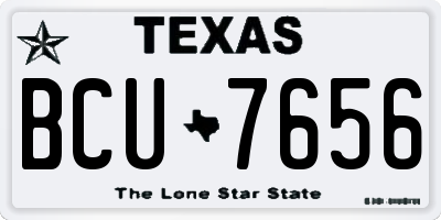 TX license plate BCU7656