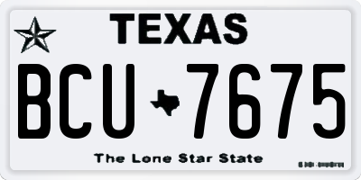 TX license plate BCU7675