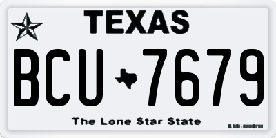 TX license plate BCU7679