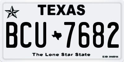 TX license plate BCU7682
