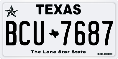 TX license plate BCU7687