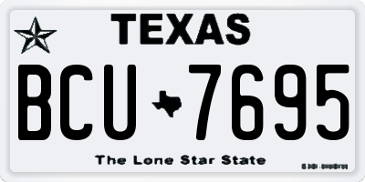 TX license plate BCU7695