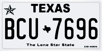 TX license plate BCU7696