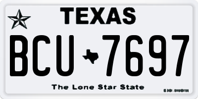 TX license plate BCU7697