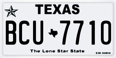 TX license plate BCU7710