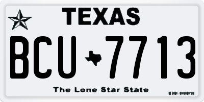 TX license plate BCU7713
