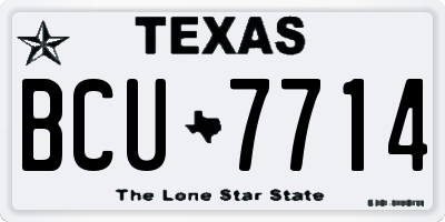 TX license plate BCU7714