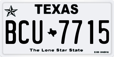 TX license plate BCU7715