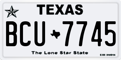 TX license plate BCU7745
