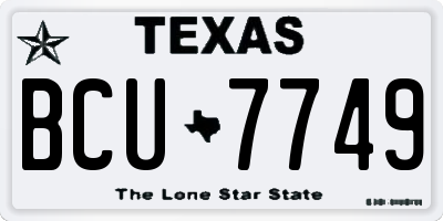 TX license plate BCU7749