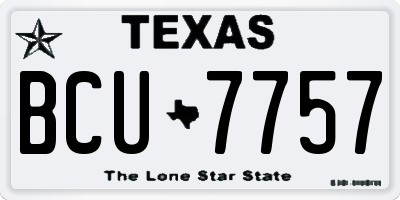 TX license plate BCU7757