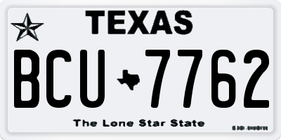 TX license plate BCU7762