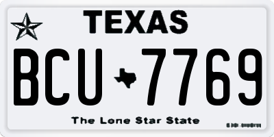 TX license plate BCU7769