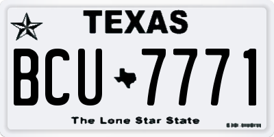 TX license plate BCU7771