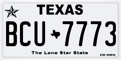 TX license plate BCU7773