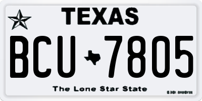 TX license plate BCU7805