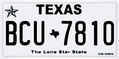 TX license plate BCU7810