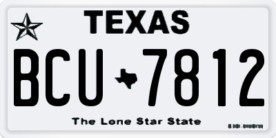 TX license plate BCU7812