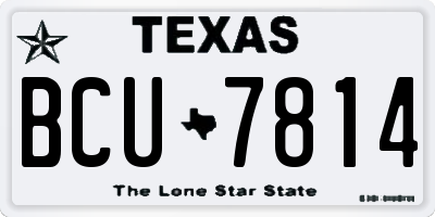 TX license plate BCU7814