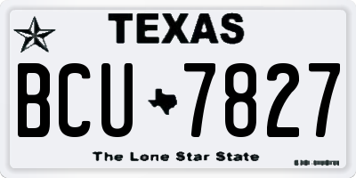 TX license plate BCU7827
