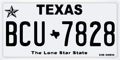 TX license plate BCU7828