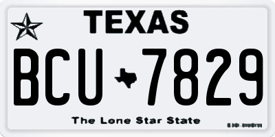TX license plate BCU7829