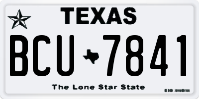 TX license plate BCU7841