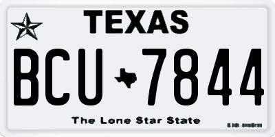 TX license plate BCU7844