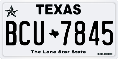 TX license plate BCU7845
