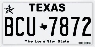 TX license plate BCU7872