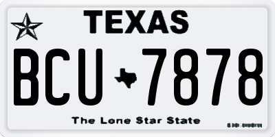 TX license plate BCU7878