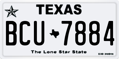 TX license plate BCU7884