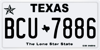 TX license plate BCU7886