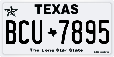 TX license plate BCU7895