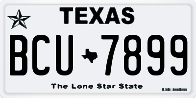TX license plate BCU7899