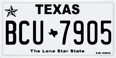 TX license plate BCU7905