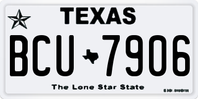 TX license plate BCU7906